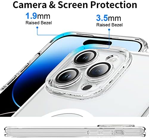 Skyseaco iPhone 14 Pro Max Telefon Esetében Kompatibilis MagSafe Teljes Kamera Védelem Ütésálló Védő Vékony Nők a Férfiak