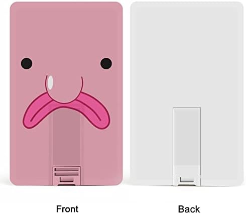 Rózsaszín Paca Hal Blobfish USB Meghajtó Hitelkártya Design USB Flash Meghajtó U Lemez, pendrive 32G