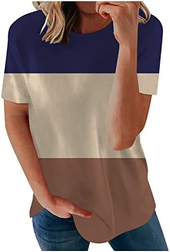 Blusa con Estampado Nyakkendő Festék Maximum para Mujer Y2K Camiseta de a Manga Corta Cuello Redondo Camiseta holgada ropa