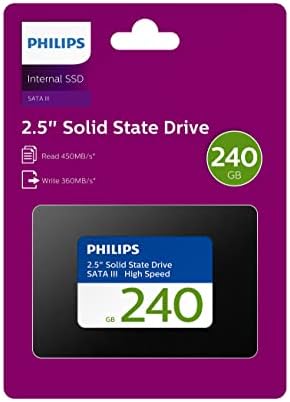 PHILIPS 240GB 2.5 SATA III Belső SSD, a szilárdtestalapú Meghajtón, Akár 550MB/s olvasási