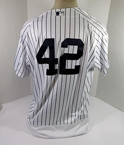 2020-ra a New York Yankees Mike Ford 42 Játék Kiadott O Használt Fehér Jersey HGS P JRD 2 - Játék Használt MLB Mezek