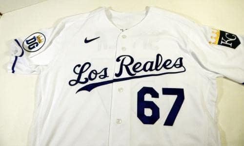 2020 Kansas City Royals Gabe Speier 67 Játék Kiadott Fehér Jersey-Los Reales DG P - Játék Használt MLB Mezek