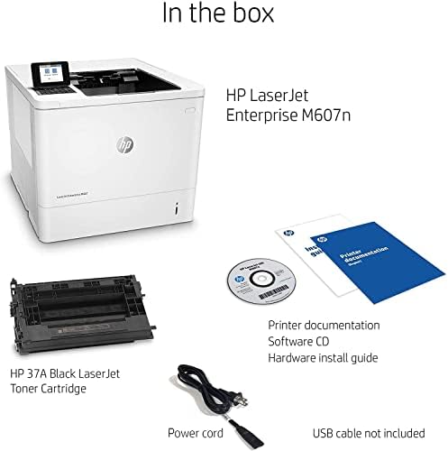 HP Laserjet Enterprise M607n egyfunkciós Vezetékes fekete-Fehér Lézer Nyomtató Ethernet-Kapcsolat - Print only - 2.7 LCD,