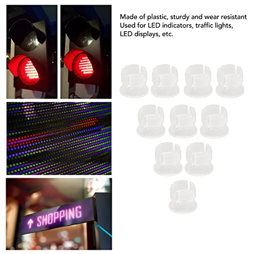 LED Szerelhető Tartó, 200PCS 5mm LED Birtokosai lámpatartó Lapos Csat Fénykibocsátó Dióda Klipek Tartók Műanyag Szerelés