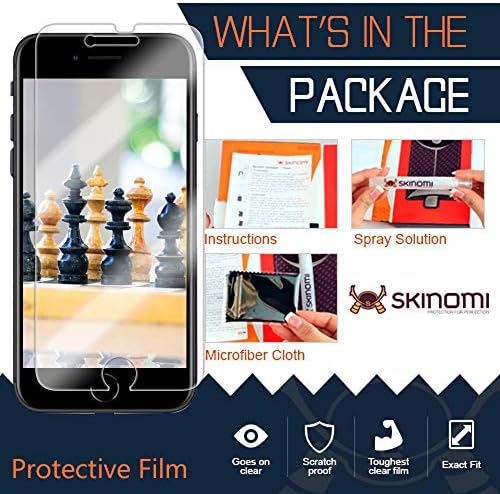 Skinomi képernyővédő fólia Kompatibilis Apple iPhone SE (2020/2022) (2 Csomag) Tiszta TechSkin TPU Anti-Buborék HD Film