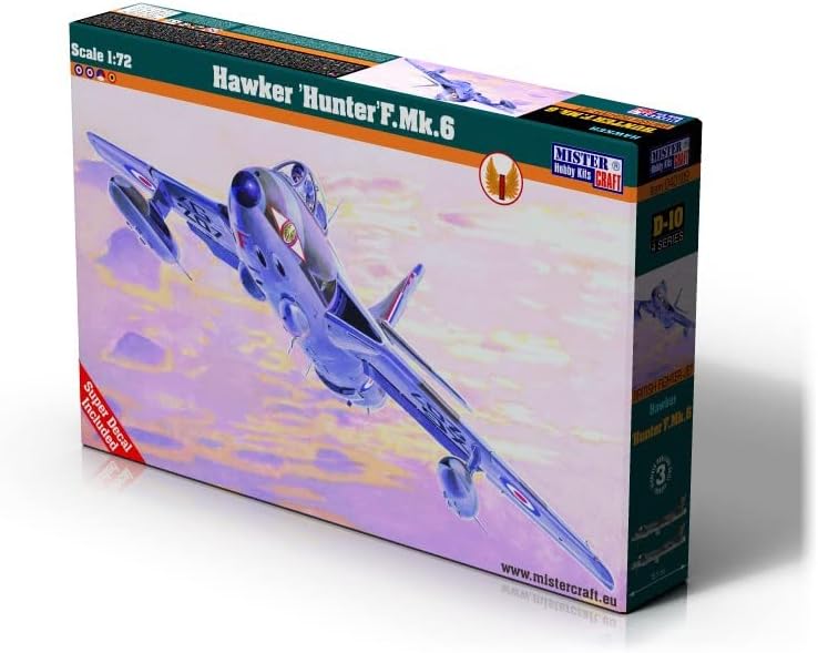 MisterCraft MCD10 1:72 Méretarányú Hawker Hunter F. Mk.6 Modell Készlet