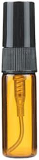 IMIROOTREE 25 Pack Üveg Spray Palackot Konténer Protable Átlátszó Üveggel, Fekete Permetező Parfüm Minta Kozmetikai Porlasztó