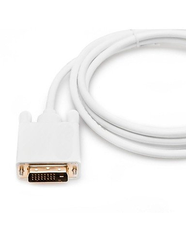 1,8 M/6FT Mini Displayport Mini DP-DVI Átalakító Kábel, Adapter, Fehér , fehér
