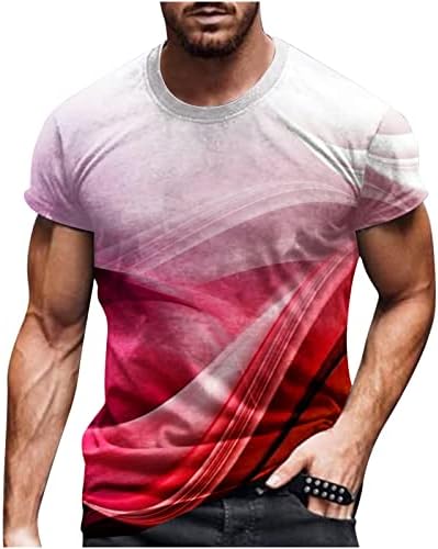 Férfi Grafikus Póló, Alkalmi Rövid Ujjú póló Divat 3D-s Digitális Nyomtatott Nyári Tshirt Alkalmi Blúz Streetwear