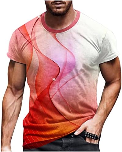 Férfi Grafikus Póló, Alkalmi Rövid Ujjú póló Divat 3D-s Digitális Nyomtatott Nyári Tshirt Alkalmi Blúz Streetwear