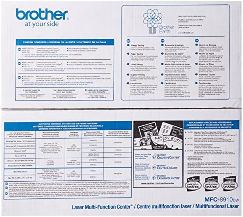 Brother Nyomtató MFC8910DW Vezeték nélküli fekete-Fehér Nyomtató Szkenner, Fénymásoló valamint Fax, Dash Feltöltését Kész