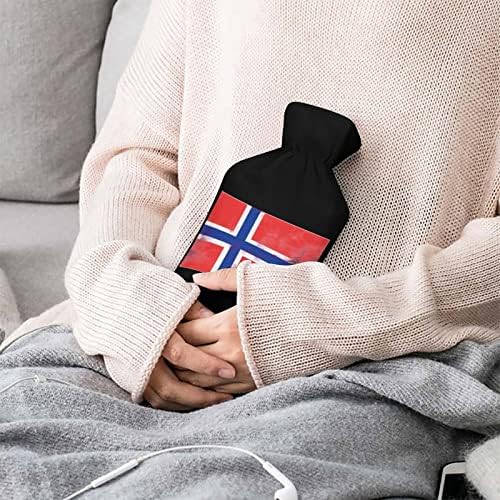 Norvég Zászló Gumi Forró vizes Palackot a Gyapjú Fedő Kéz Láb Melegítő Meleg Víz Táska
