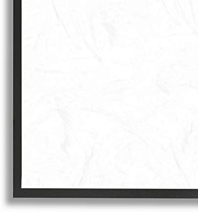 Stupell Iparágak Absztrakt Hal Sziluettjét Formák Kék Nyakkendő festett Minta Fekete Keretes Fali Művészet, 30 x 24