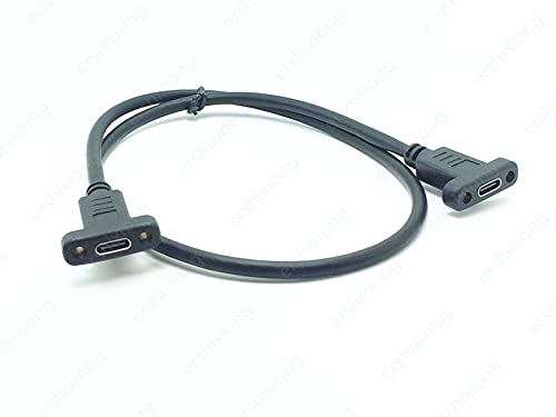 30cm USB-C Kábel Női C Típusú Adapter 10Gbps USB 3.1 Adapter Panel Szerelhető, Csavaros USB-C-Típusú Csatlakozóhoz Átalakító