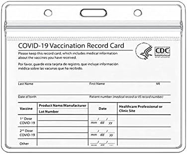 5 Pack-CDC-Oltási lap Protector 4 X 3 Cm Immunizálás Rekord Vakcina Kártyák Átlátszó PVC Jelvény Birtokosai Műanyag, Vízálló