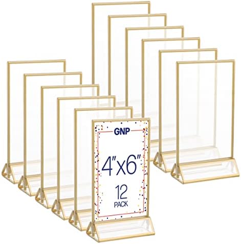 4x6 Képkeretek 12-Pack – Úszó Keretbe az Asztal számát, Esküvő, Jelek, Képek, vagy asztali Dekoráció a Nagy Északi Parti