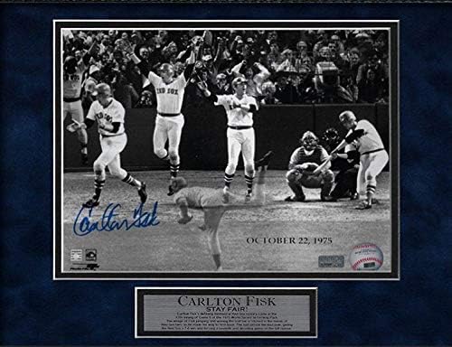 Carlton Fisk Autogramot Fotó Maradj Tisztességes 11×14 - Dedikált MLB Fotók