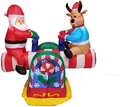 Két Karácsonyi Party Dekoráció Csomag Tartalmazza a 8 méter Magas Felfújható Gömb Hóember a Pingvin, Ajándék Doboz, karácsonyfa,
