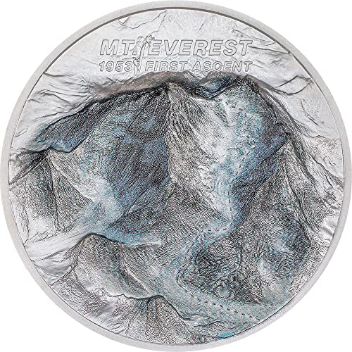 2023 DE Első Feljutás PowerCoin Mount Everest 2 Oz Ezüst Érme 10$ Szakács-Szigetek 2023 Bizonyíték