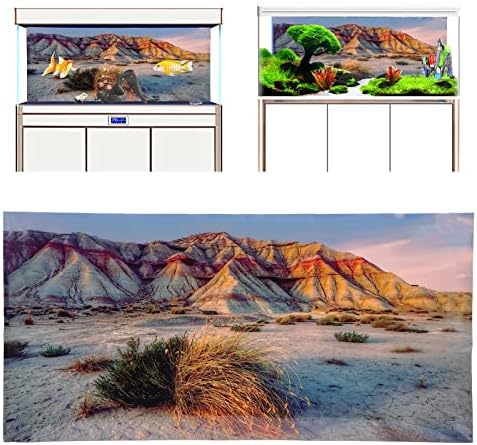 HEEPDD Akvárium Háttér, Hegyi Sivatag Minta 3D Hatású Kép PVC Öntapadó Tapétát akvárium Dekorációs Papír