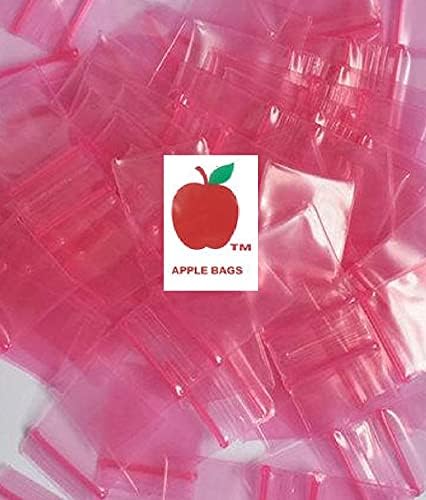 Az 5000 Rózsaszín 1212-S 2mil Apple Márka Resealable Táskák 1/2x1/2 .5x.5 Kis 5000 Műanyag Mini Kis Zacskókat