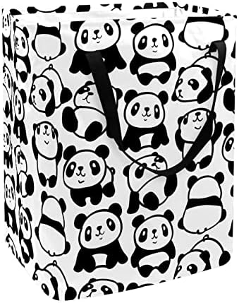 Cuki Panda Minta Nyomtatás Összecsukható Szennyesben, 60L Vízálló Szennyes Kosarat Mosás Bin Ruhák, Játékok Tárolására Kollégiumi
