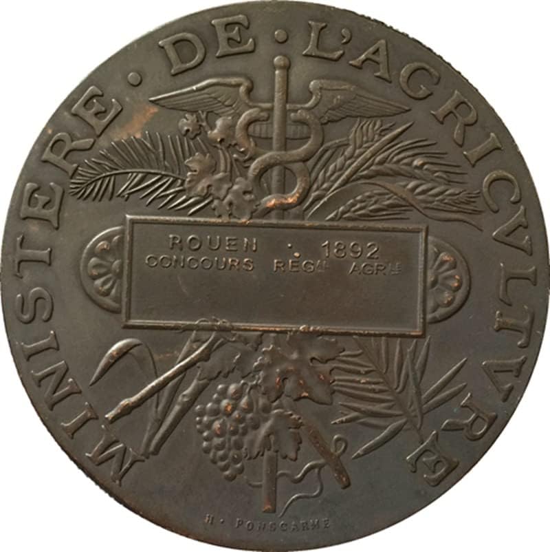 2 Különböző Időpontokban Francia Érmék Tiszta Réz Antik Ezüst Dolláros Érmék Kézműves Gyűjtemény