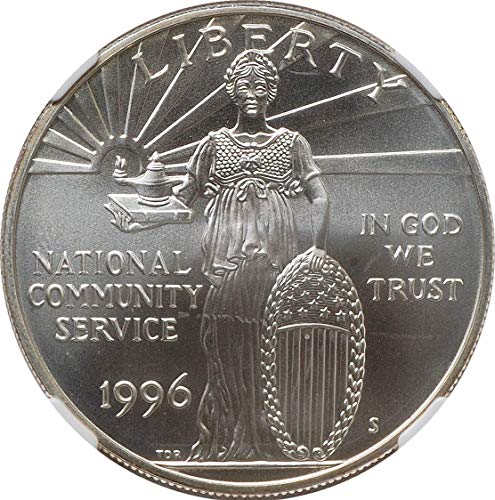 1996 S Nemzeti Közösségi Szolgáltatás BU Megemlékező Silver Dollar - Brilliant Uncirculated - MINKET Menta