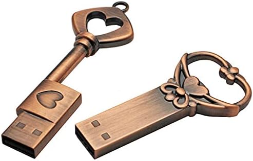 SXYMKJ pendrive Fém Réz Szív Kulcs Ajándék USB Flash Drive Mini USB Kulcs, Eredeti 4gb 8gb 16gb 32gb 64GB Hüvelykujj Stick