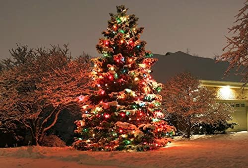 DecoBrite Többszínű C9 LED Karácsonyi String Fények, 16ft (4.8 m) 25 ct. Kültéri, Beltéri Dekoráció, karácsonyfa, Terasz,
