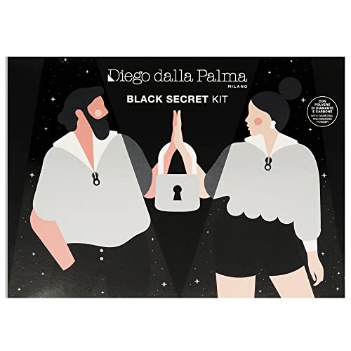 Diego Dalla Palma Fekete Titkos Készlet, 3 Pc, 1.7 oz Micropeeling Tejszín, 1 oz Szérum Táska