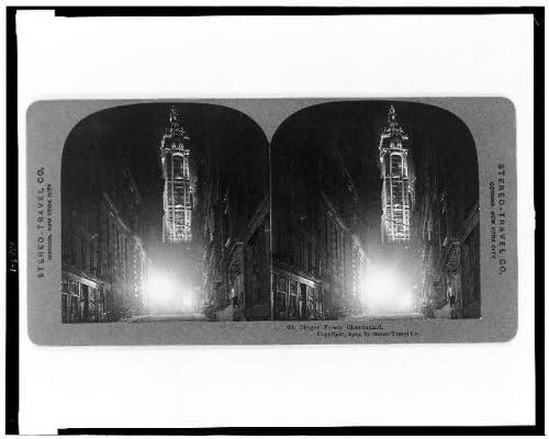HistoricalFindings Fotó: Fotó: Stereograph,Énekes Torony,Világító,Felhőkarcolók,New York,NY,c1909