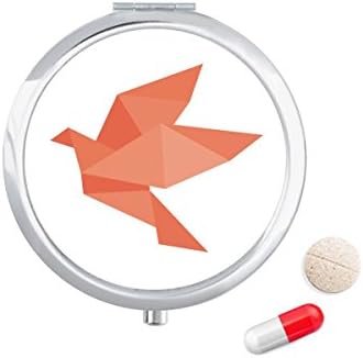 Origami Piros Madár Absztrakt Minta Tabletta Esetben Zsebében Gyógyszer Tároló Doboz, Tartály Adagoló