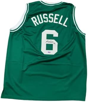 Bill Russell Boston Celtics Aláírt Autogramot Egyéni Jersey Vissza Aláírt BRussell Hologram Hitelesített