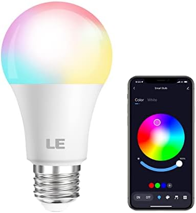 LE színváltó Izzók, Bluetooth Smart LED Izzó, Szabályozható keresztül App, 60 Watt Egyenértékű, 2700K-6500K Hangolható Fehér,