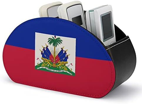 Zászló Haiti Távoli TV-Vezérlés Tároló Doboz Szervező, 5 Rekeszes Asztali Hálószoba