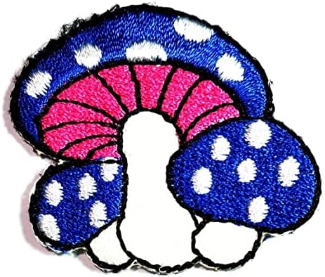 Kleenplus 3pcs. Mini Kék Gomba Patch Hímzett Jelvény Vasalót Varrni A szimbólum Kabát Farmer Nadrág Hátizsákok Ruhát Matrica