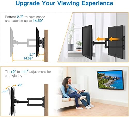 Mozgatás TV Monitor Falra Szerelhető a Legtöbb 13-42-es Tv-készülékekhez akár 44lbs Max VESA 200x200mm, mozgatás TV Fali