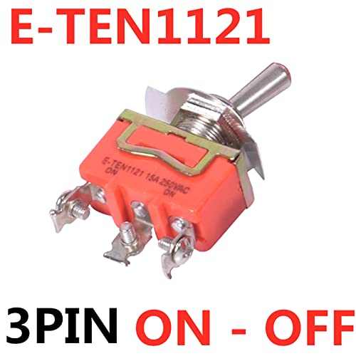1db Mini 3-Pin BE-A 3 Fájlt Kapcsoló Kapcsoló 15A 250V AC Narancs E-TEN1121 (Szín : E-TEN1121)