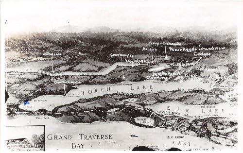 Grand Traverse-Öböl, Michigan Képeslap Igazi Fotó