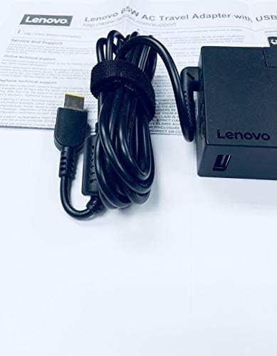 Lenovo 65W Slim Tipp Úti Adapter, USB Port Az USA-ban (4X20M73667) Kiskereskedelmi Csomagolt