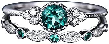 2023 Új Cirkon Hölgyek Intarziás Gyűrű Zöld Női Gyűrű Divat Meghatározott Ékszer Eljegyzési Gyűrű Gyűrű Gyűrű Barátom Hajó