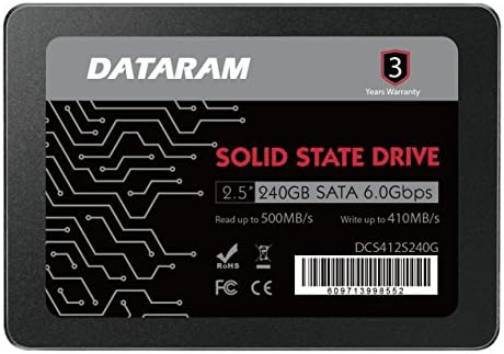 Dataram 240GB 2,5 SSD Meghajtó szilárdtestalapú Meghajtó Kompatibilis az ASROCK B150 PRO4/a 3.1.