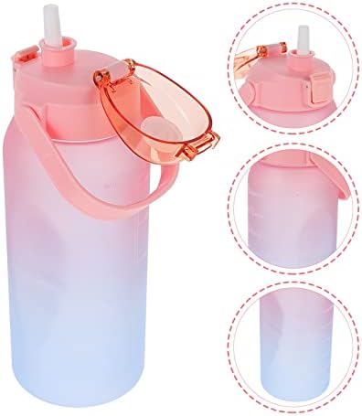 BESTOYARD Műanyag vizes Palackok Kerékpár Víz Üveg 3 Sport kulacs víz, üveg, sport üveg tornaterem palack Szalma Kezelni