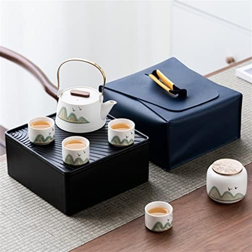 CXDTBH Utazási tea set kis hordozható kültéri Japán otthoni használatra kung fu teáskanna csésze tea tálca