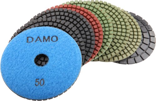 DAMO 4-es Vizes Gyémánt Polírozó Párna Készlet 8 Fekete Buff Gránit lengyel/Beton-Tisztogató