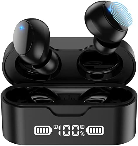 FEANS Vezeték nélküli Fülhallgatót Bluetooth 5.3 Hívás zajszűrős Fülhallgatót a Fülhallgató Mikrofonnal Power LED Kijelző
