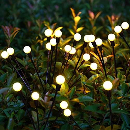 ANGMLN Kültéri Napelemes Kerti Lámpák, 24 LED-2 Csomag Firefly Fények, Vízálló, Imbolygó Fény Udvar Táj Dekoratív Világítás