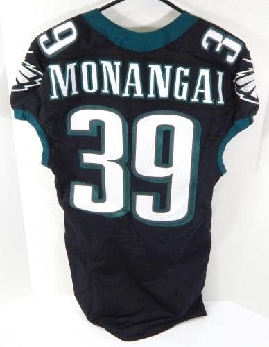 2015 Philadelphia Eagles Kevin Monangai 39 Játék Kibocsátott Fekete Jersey 40 DP29120 - Aláíratlan NFL Játék Használt Mezek