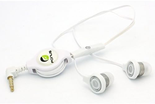 FEHÉR-Fül Behúzható Sztereó Headset Vezetékes Kettős Fülhallgató Fülhallgató Mikrofonnal a Boost Mobile LG G-Stylo, Boost